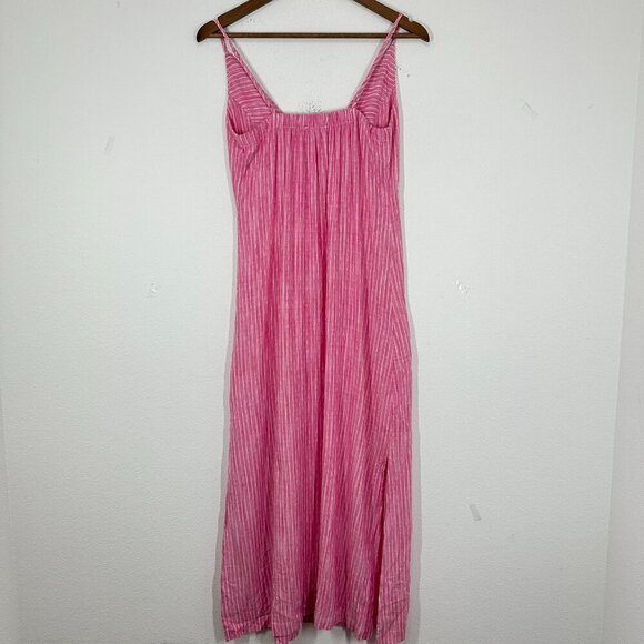 Splendid Chandler Dress Bright Pink V Neck Midi Dress Spaghetti Straps Size XS - Picture 11 of 11